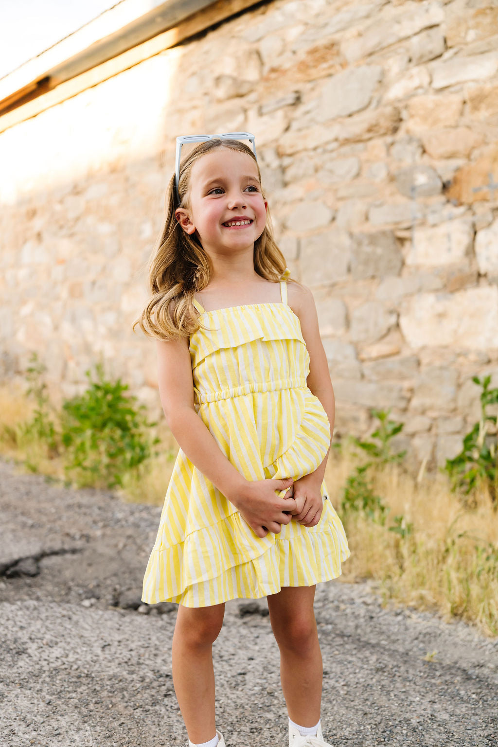 Lemonade Stripes Linen Dress