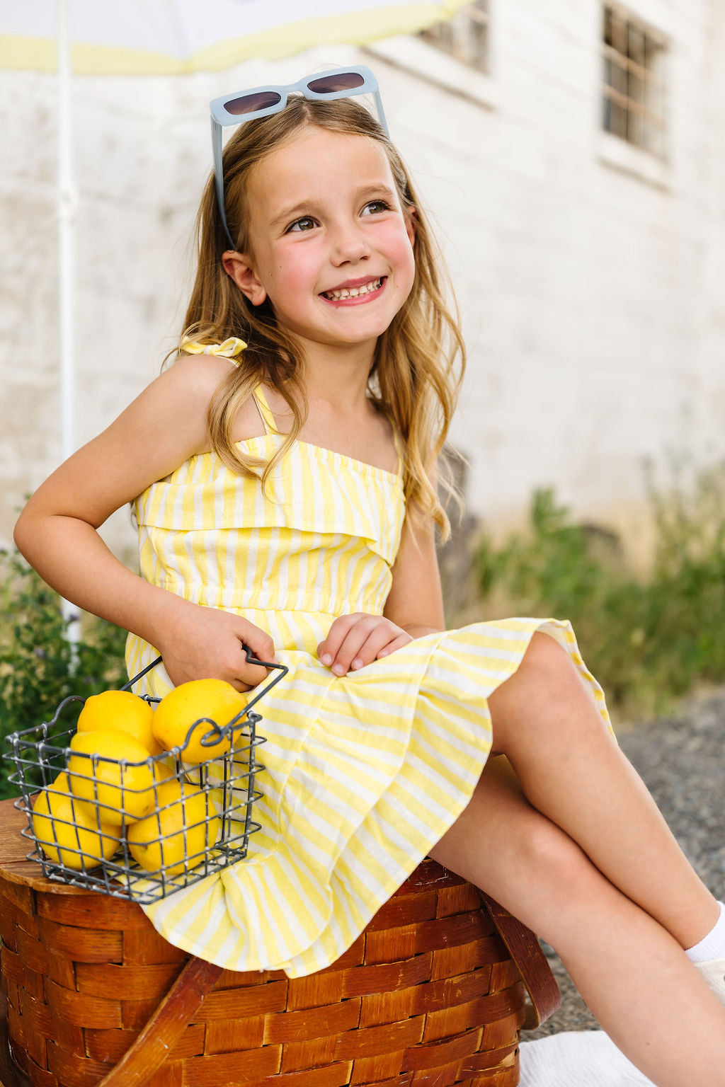 Lemonade Stripes Linen Dress