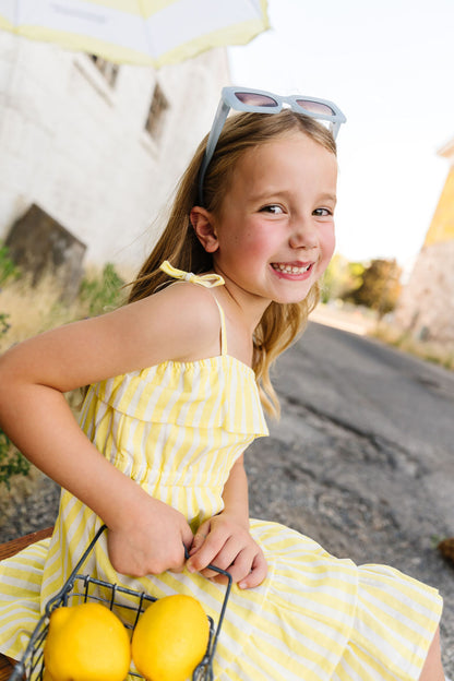 Lemonade Stripes Linen Dress
