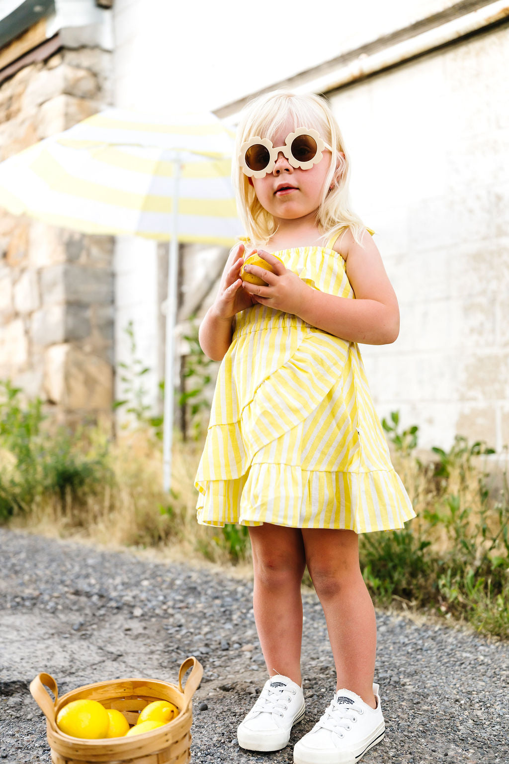 Lemonade Stripes Linen Dress