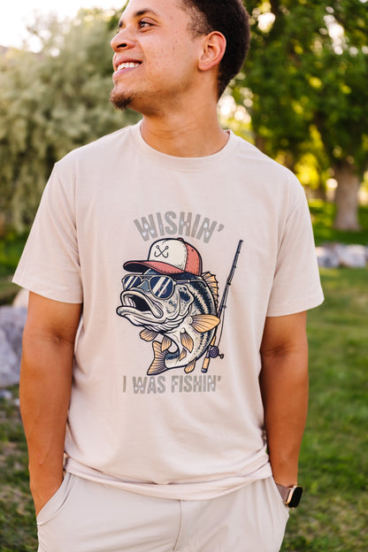 Wishin' I Was Fishin' T-Shirt : ADULT