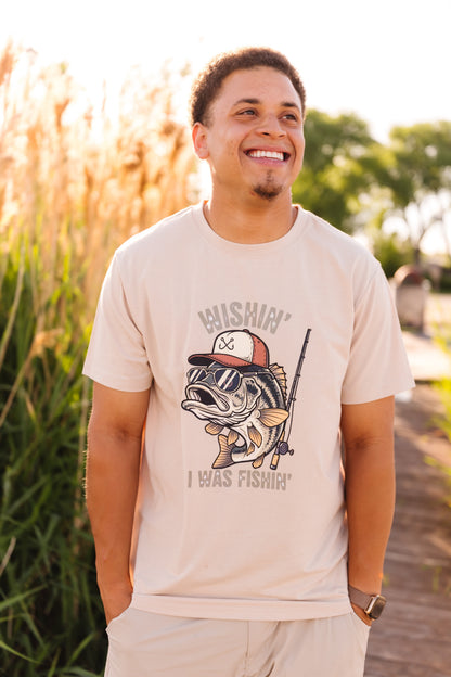 Wishin' I Was Fishin' T-Shirt : ADULT