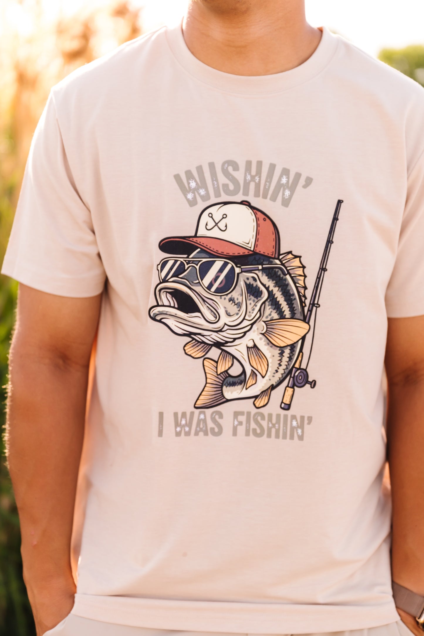 Wishin' I Was Fishin' T-Shirt : ADULT