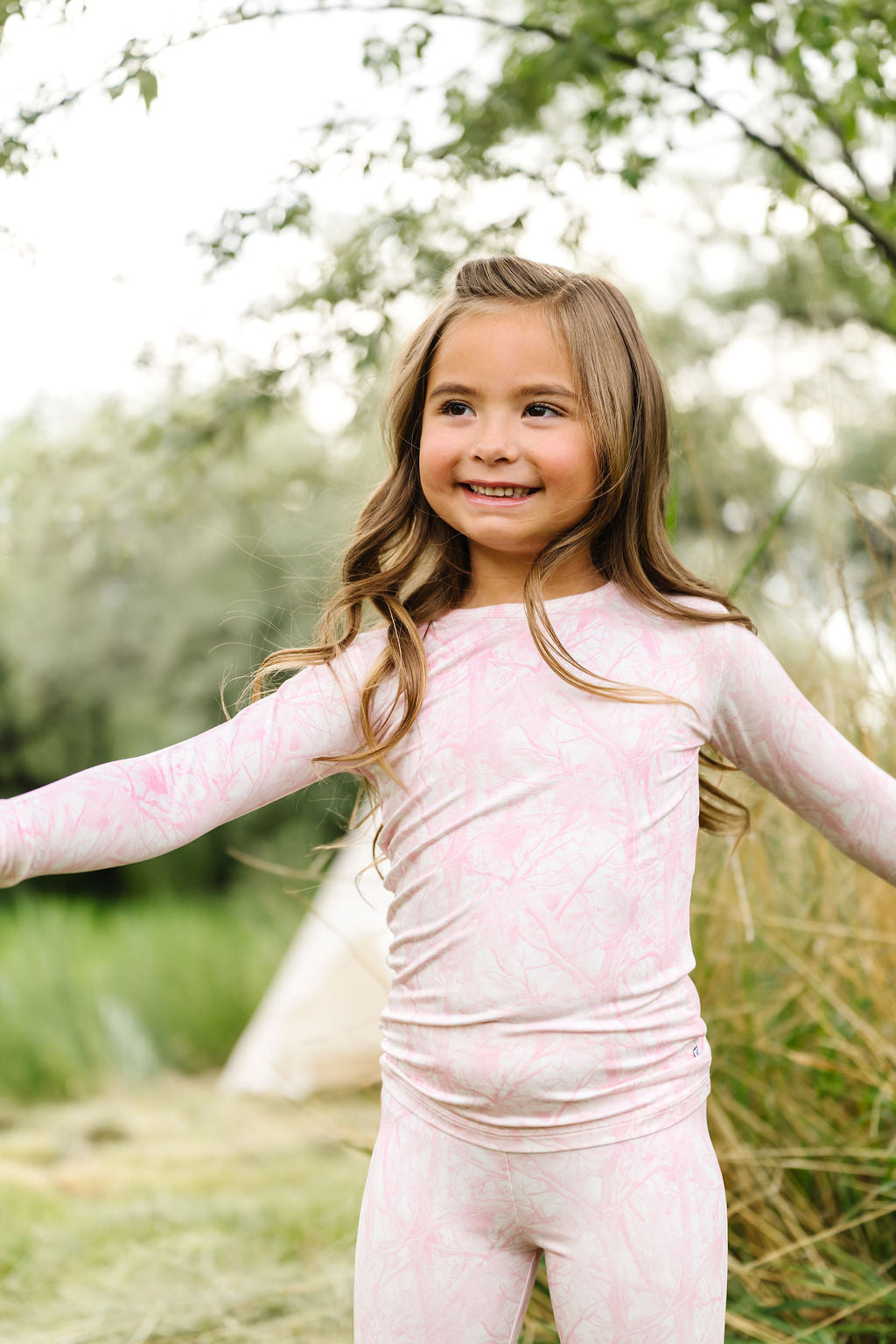 Pink Tree Camo 2-Piece Pajamas