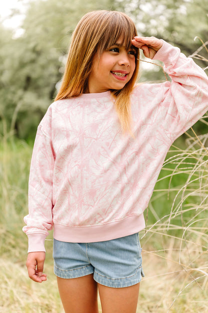Pink Tree Camo Crewneck Sweatshirt