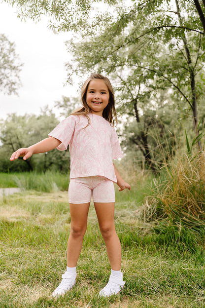 Pink Tree Camo  Biker Shorts