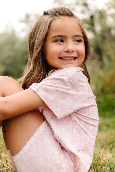 Pink Tree Camo  Biker Shorts