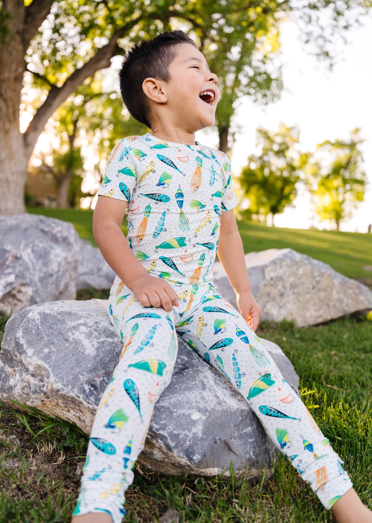 Gone Fishing Bamboo Pajama Set
