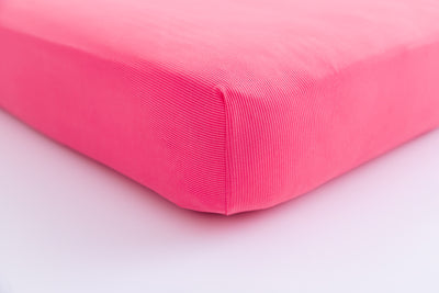 strawberry ribbed crib sheet