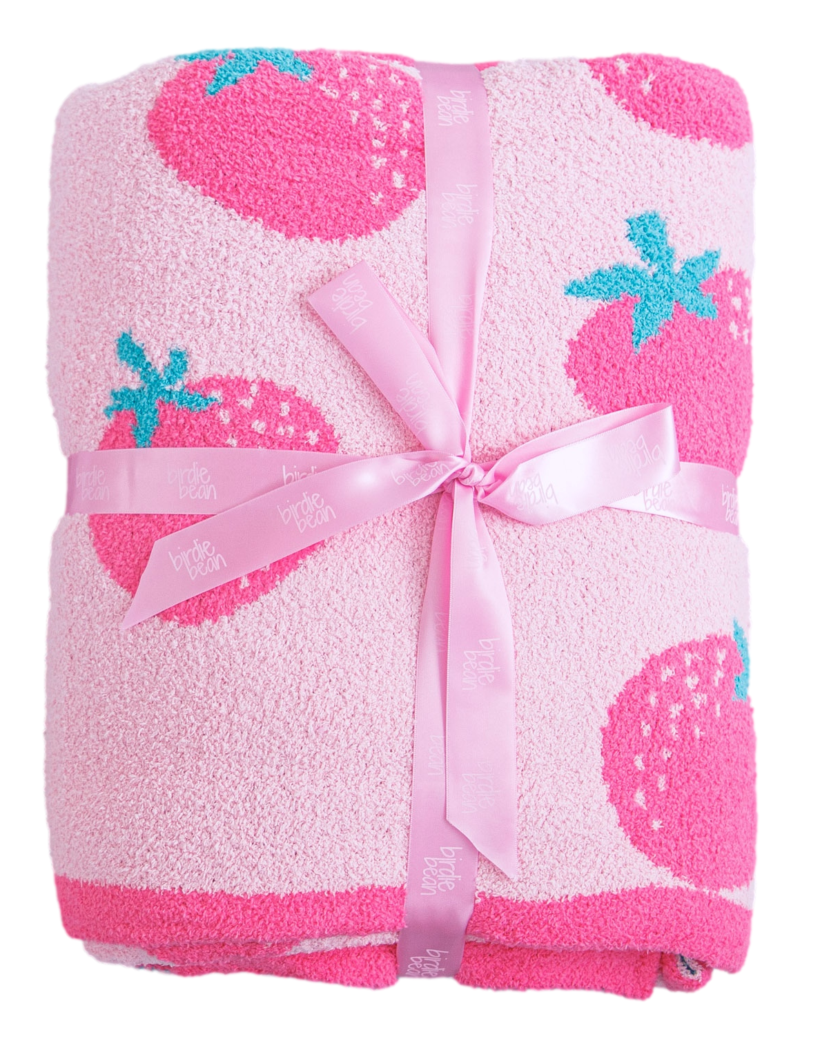 strawberry microfiber birdie blanket- TODDLER