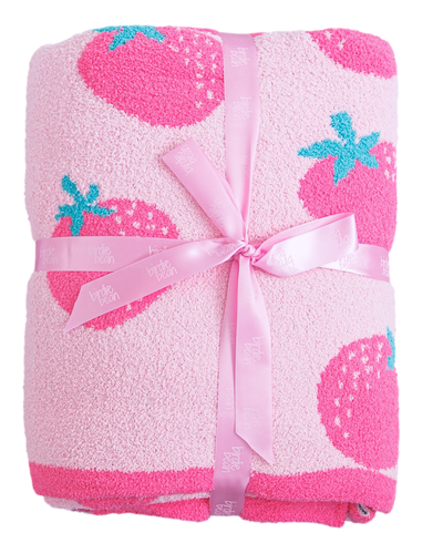 strawberry microfiber birdie blanket- TODDLER