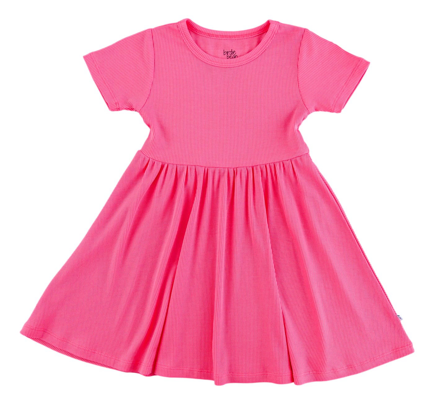 strawberry ribbed birdie dress