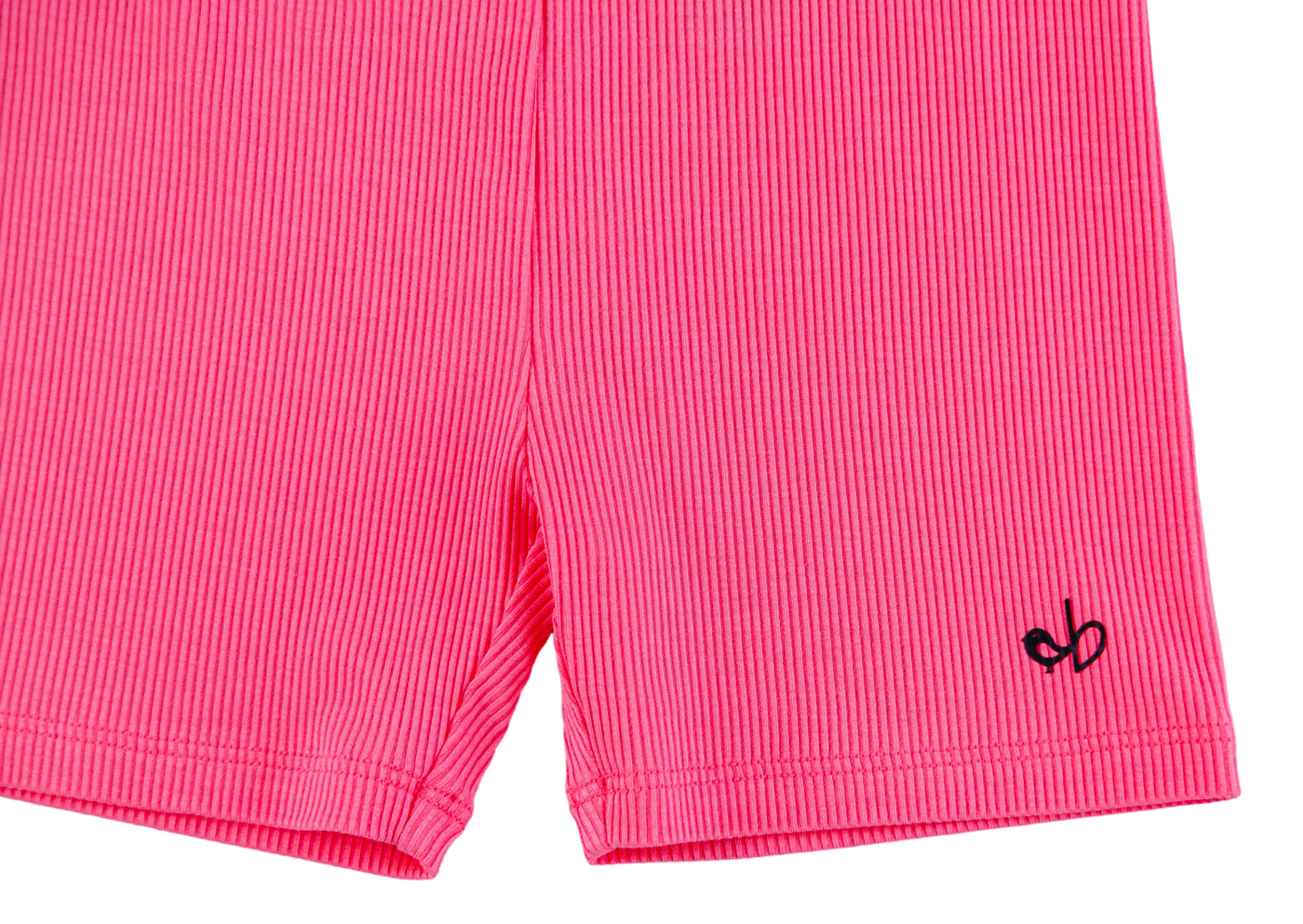 strawberry ribbed biker shorts