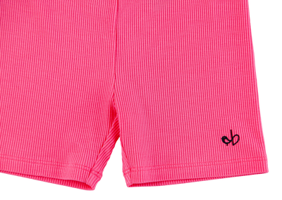 strawberry ribbed biker shorts