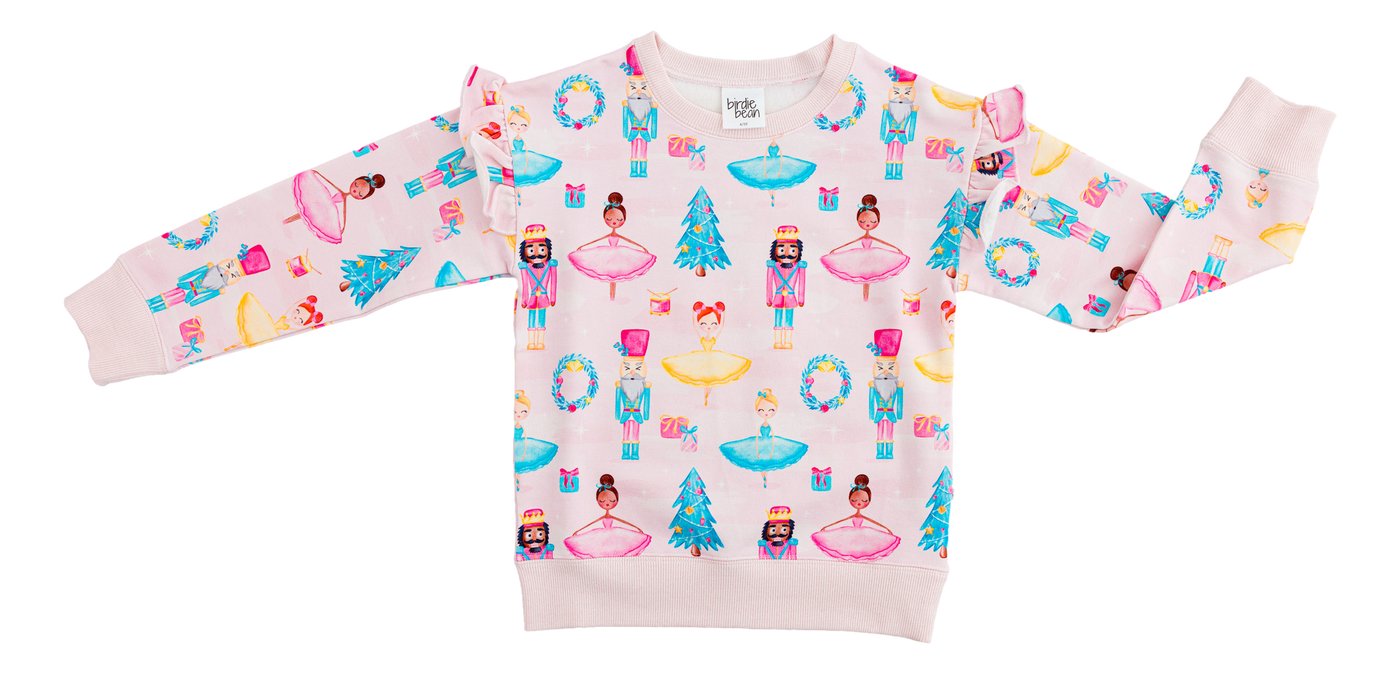Sugarplum Ruffle Crewneck Sweatshirt