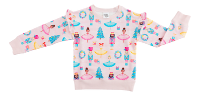 Sugarplum Ruffle Crewneck Sweatshirt