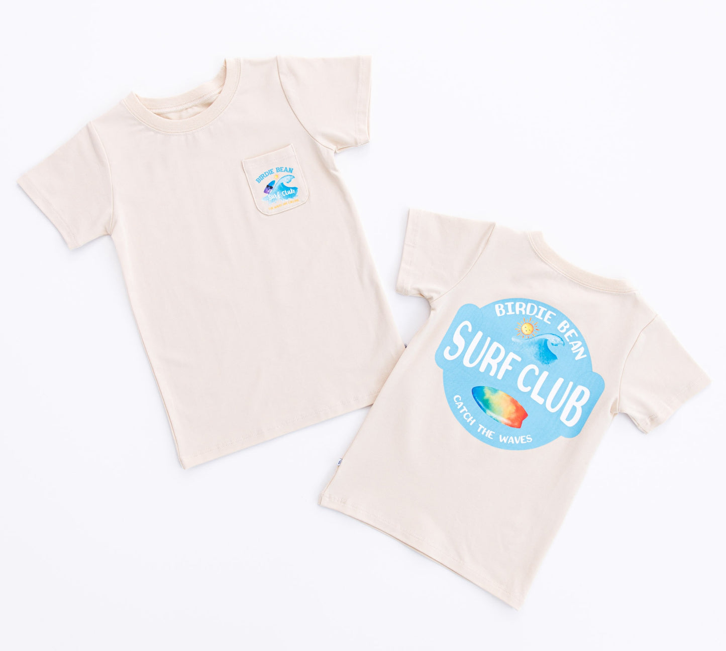 Toddler bamboo graphic t-shirt with Surf Club pocket detail