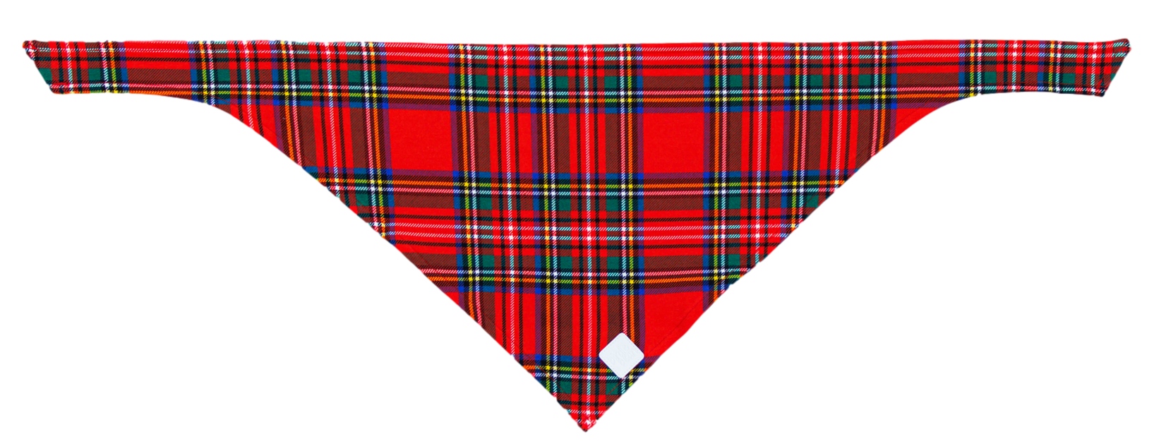 Plaid dog bandana available in multiple sizes