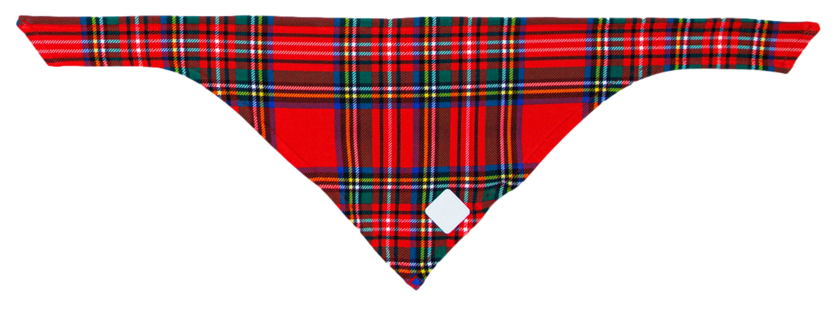 Plaid dog bandana available in multiple sizes