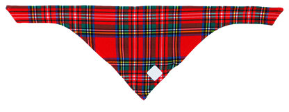 Plaid dog bandana available in multiple sizes