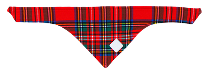 Plaid dog bandana available in multiple sizes