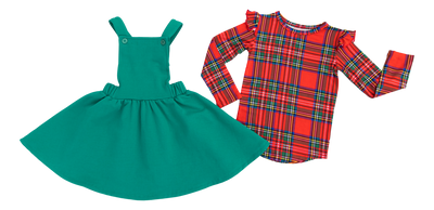 tartan plaid pinafore set