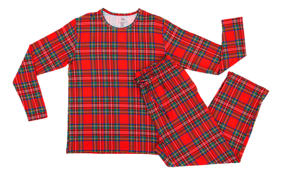 tartan plaid men's lounge set