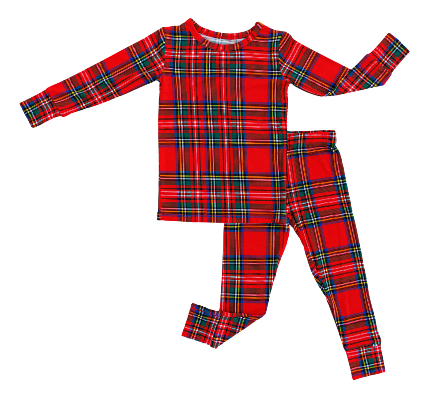 tartan plaid 2-piece pajamas