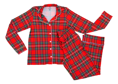 tartan plaid women's lounge set