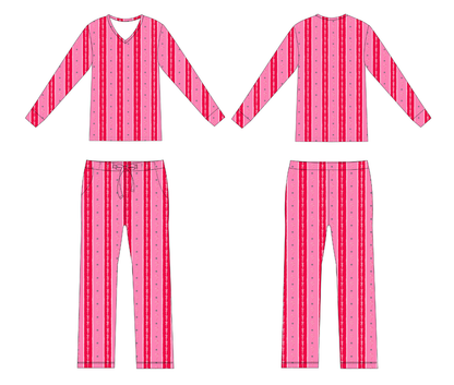 PRE-ORDER: Candy Cane Stripe Women's Lounge Set