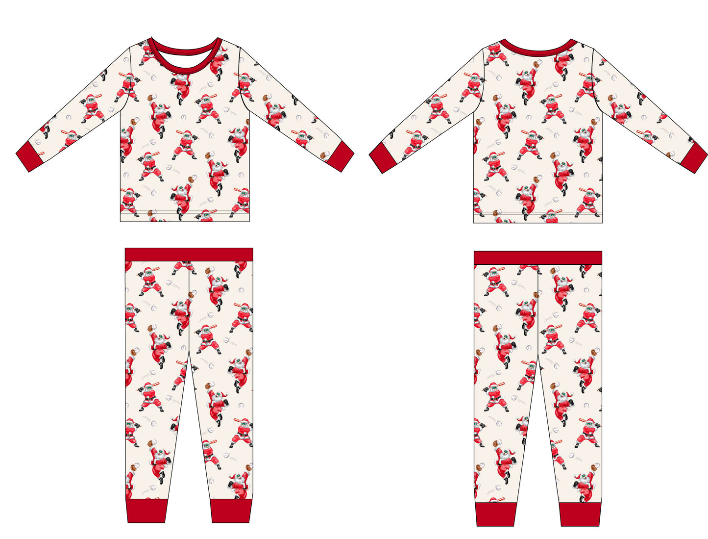 PRE-ORDER: Grand Slam Santa Bamboo Pajama Set