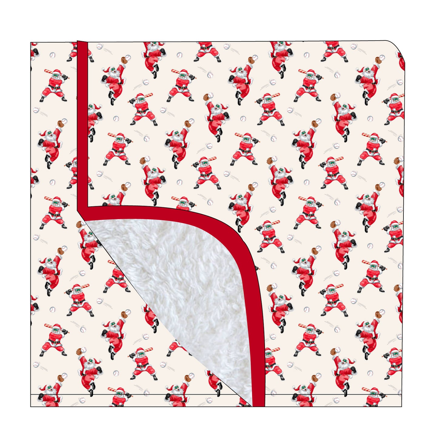 PRE-ORDER: Grand Slam Santa Plush Blanket
