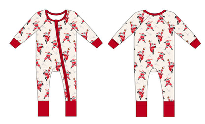 PRE-ORDER: Grand Slam Santa Convertible Romper