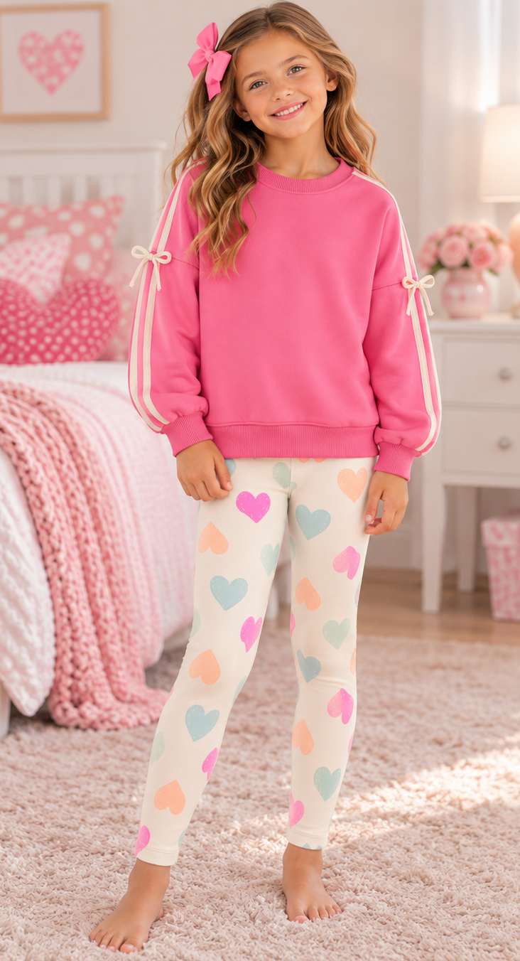 Doodle Hearts Legging Set