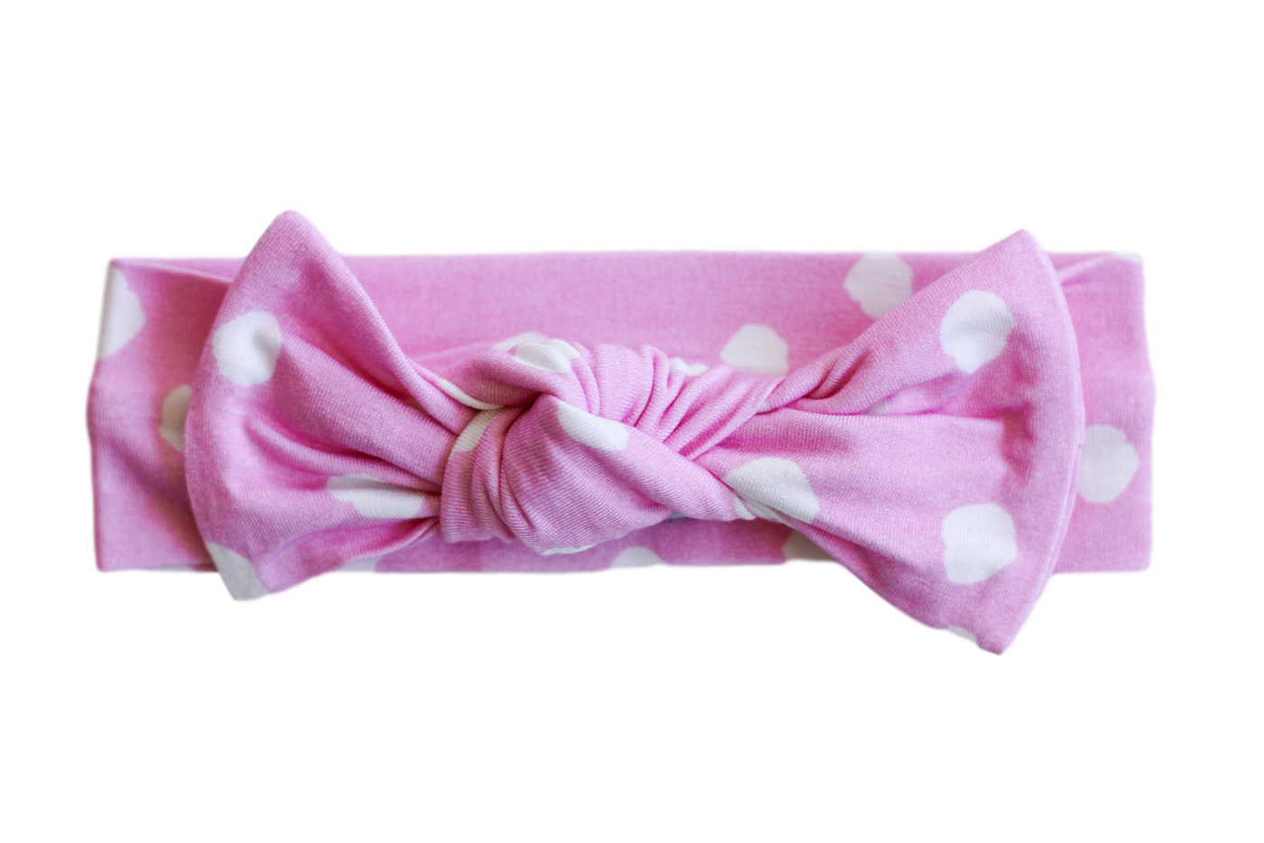 polka dot topknot headband