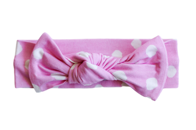 polka dot topknot headband