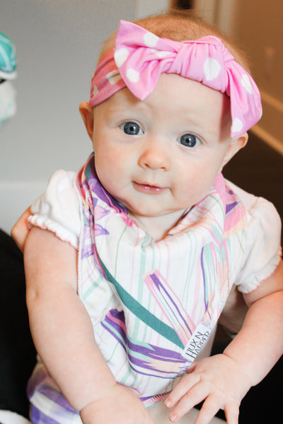 polka dot topknot headband
