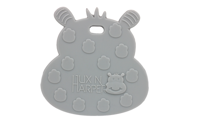 Grey Hippo Teether