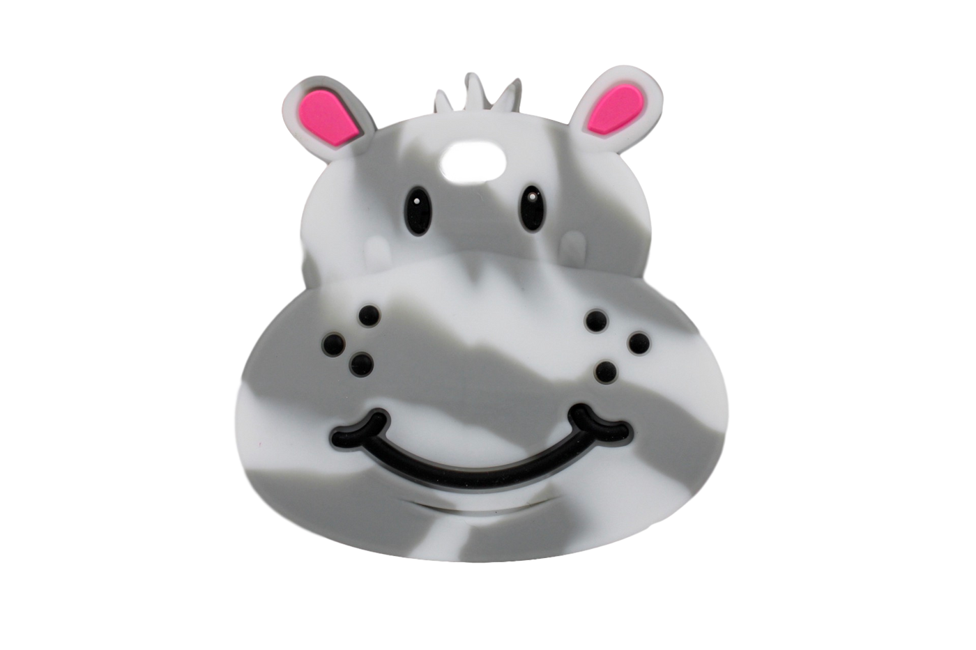 marble hippo teether