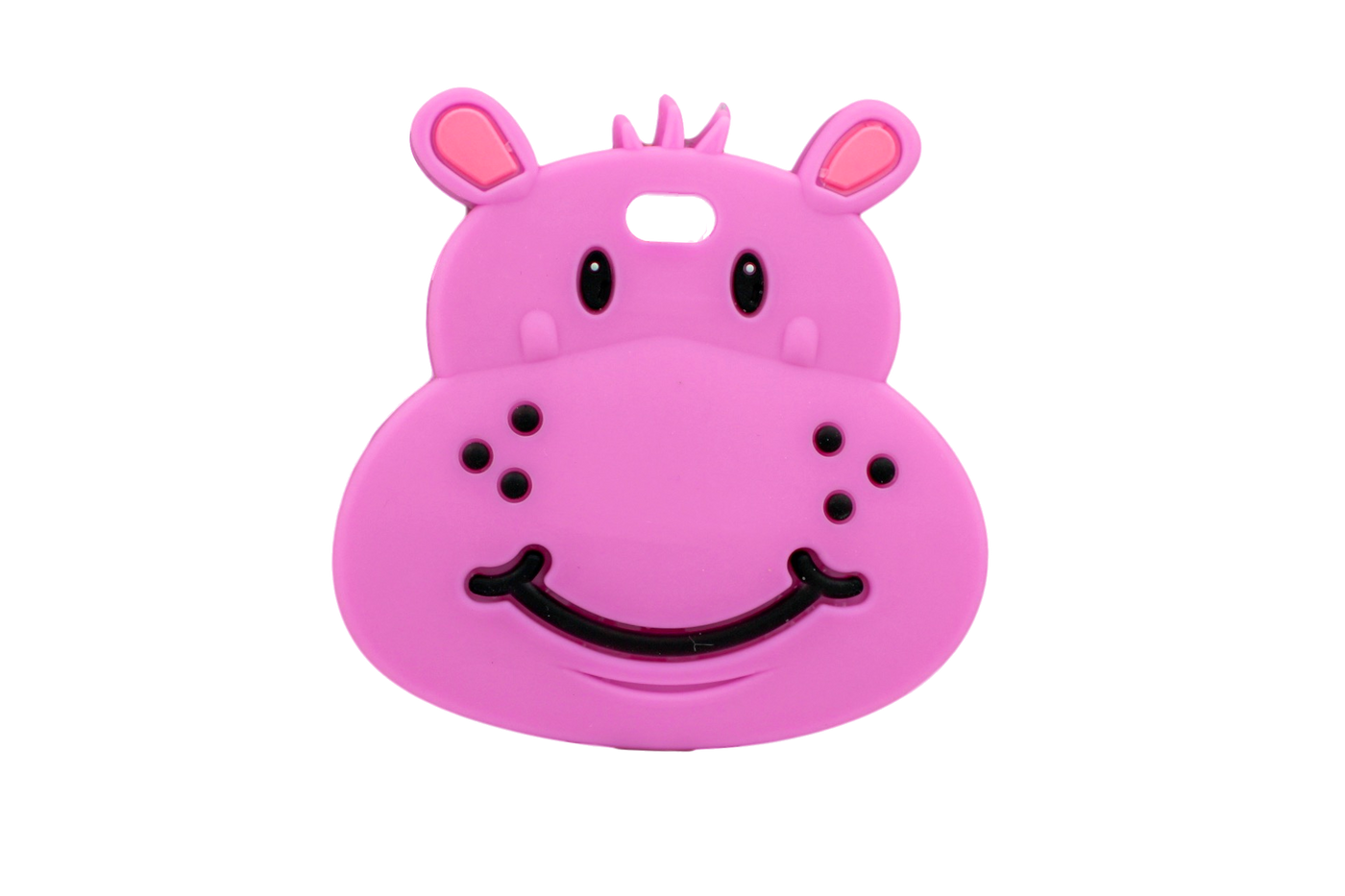 pink hippo teether